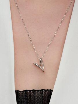 Colgante PANDORA plata corazon organico