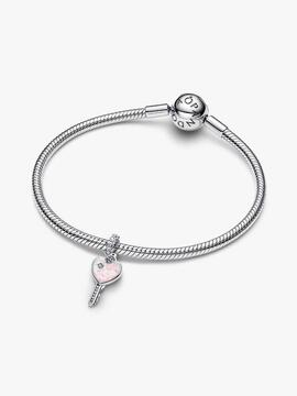 Charm PANDORA Colgante Llave Corazón Opalescente