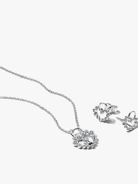 Collar PANDORA Candado Corazón Brillante