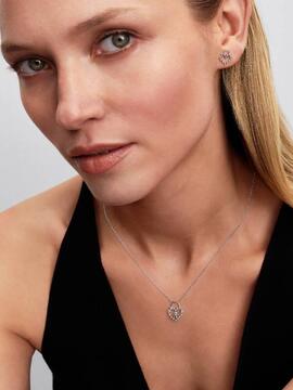 Collar PANDORA Candado Corazón Brillante