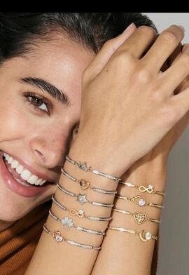 Pulsera NOMINATION Milleluci Trébol rosado con circonita