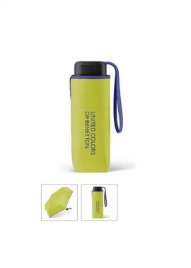 Paraguas BENETTON encarte pequeño verde tira azul