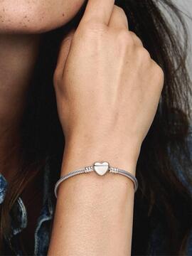Pulsera PANDORA moments plata cierre corazon grabar