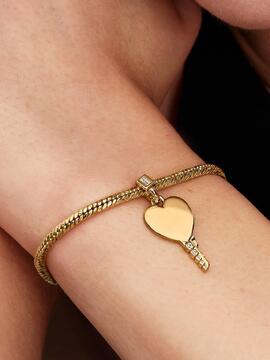 Colgante PANDORA Etiqueta Grabable Llave Corazón