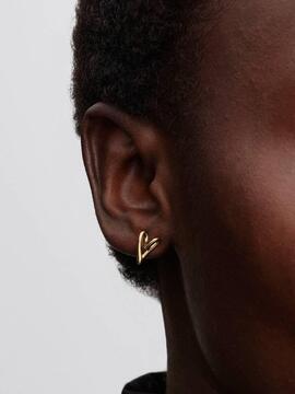 Pendientes PANDORA Corazón Pequeño Forma Orgánica