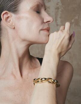 Pulsera LUXENTER Gruesa Eslavon Irregular