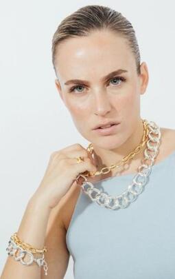 Pulsera LUXENTER acero eslavon grande