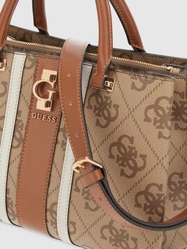 Bolso GUESS mano camel logos tira centro