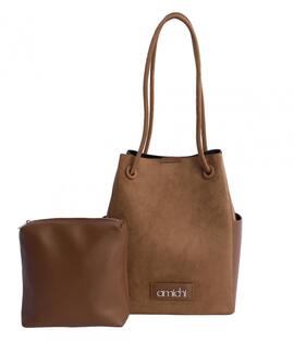 Bolso AMICHI Taupe 2 tiras hombro