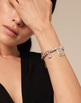 Pulsera UNO DE 50 elástica de cuentas con pieza tubular