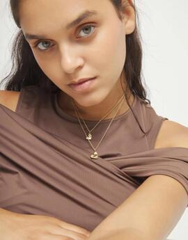 Colgante UNO DE 50 cadena de varias hebras con dos corazones