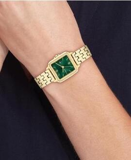 Reloj TOMMY dorado cuadrado peq esfera verde