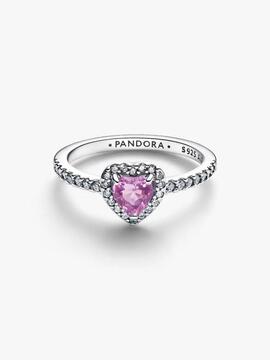 Anillo PANDORA Corazón Elevado Lila