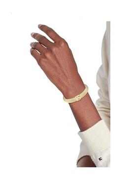 Pulsera TOMMY tipo brazalete dorada