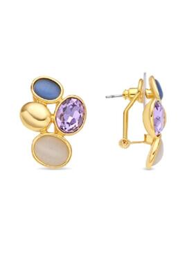 Pendientes LUXENTER dorado piedras colores