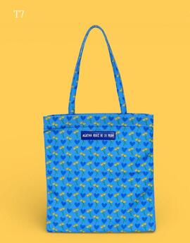Tote AGATHA tela estampado cierre cremallera