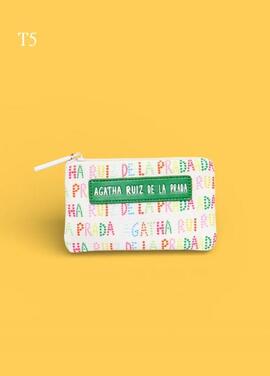 Monedero AGATHA tela estampado cierre cremallera