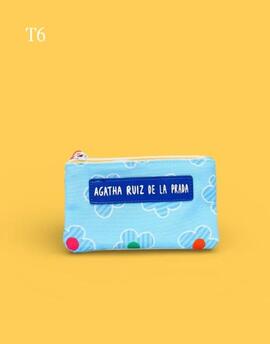 Monedero AGATHA tela estampado cierre cremallera