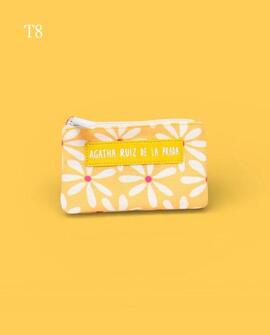 Monedero AGATHA tela estampado cierre cremallera