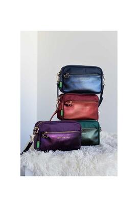 Bandolera AGATHA metalizada granate