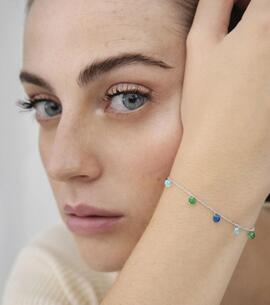 Pulsera LUXENTER Cuelgan Circonitas  Multicolor