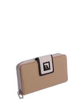 Cartera DON ALGODON Céline grande bicolor solapa logo