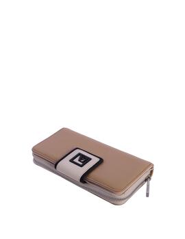 Cartera DON ALGODON Céline grande bicolor solapa logo