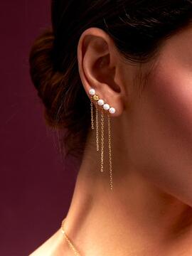 Pendiente MAREA Trepador Perlas Cascada