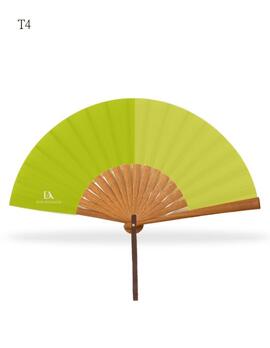 Abanico DON ALGODON madera tela bicolor