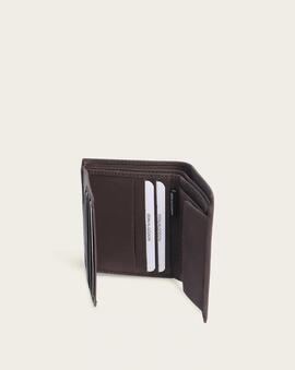 Cartera DON ALGODON Nicolas vertical piel marron serraje