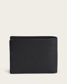 Cartera DON ALGODON Alessandro horizontal piel negra rugosa