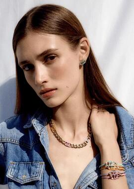 Brazalete LIUJO con logotipo violeta