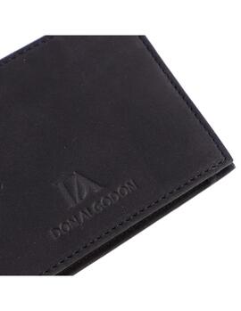 Cartera DON ALGODON Jose horizontal negra efecto serraje