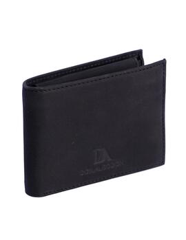 Cartera DON ALGODON Jose horizontal negra efecto serraje