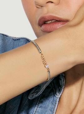 Pulsera NOMINATION acero cordon MAMA rosado