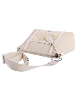 Bandolera DON ALGODON Sere beig efecto goma red delante