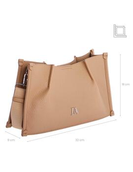 Bandolera DON ALGODON Olimpia rectangular efecto pliegles