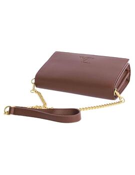 Bandolera DON ALGODON Marbella lisa solapa logo grabado