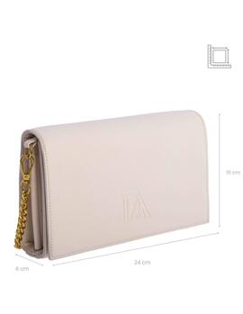 Bandolera DON ALGODON Marbella lisa solapa logo grabado