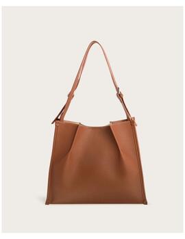 Shopper DON ALGODON Lucca camel 2 asas hombro