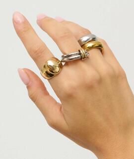 Anillo RADIANT Knots Doble Bicolor