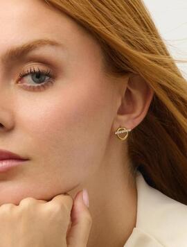 Pendientes RADIANT Frost Circle Dorado