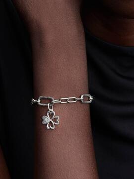 Medallon PANDORA Trébol de Cuatro Hojas Corazón