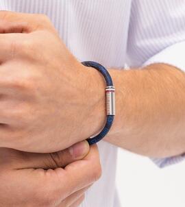 Pulsera TOMMY Cuero Marino Logos