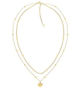 Collar TOMMY Doble Cadena Cuelga Corazón