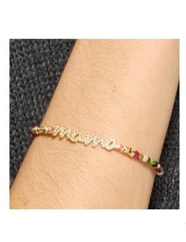 Pulsera LUXENTER bolas colores MAMA circonitas