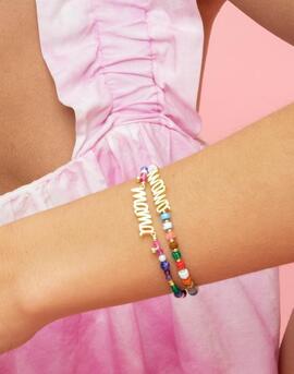 Pulsera LUXENTER Cristal Multicolor MAMA dorado