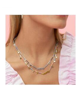 Collar LUXNETER plata MAMA Cristal Multicolor