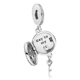 Charm colgante PANDORA Llave del Amor Real